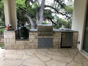 Outdoor grill set-up