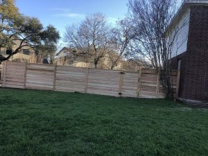 Wood paneled fencing